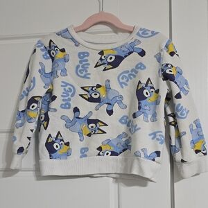 Lucy Blue and White Minion Hoodie Relaxed Fit